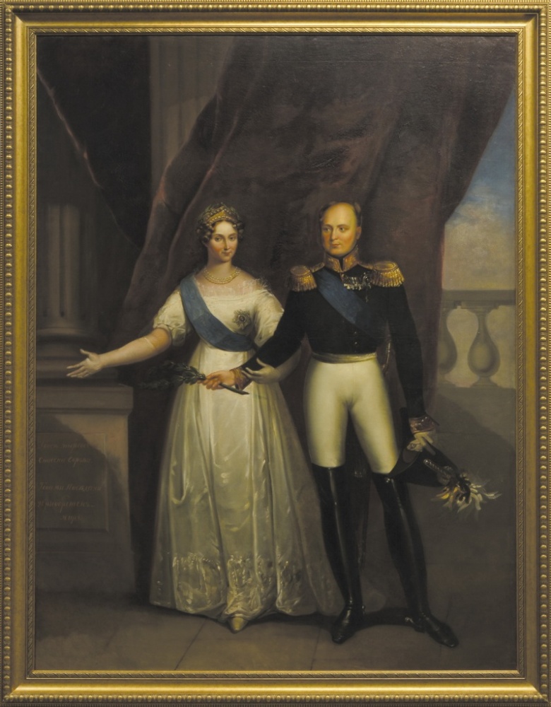 Неизв.художник. Портрет императора Александра I с супругой.