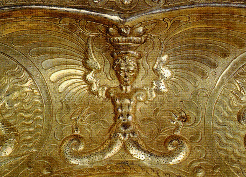 Блюдо-лохань. 1613-1614 гг. Фрагмент гравировки.