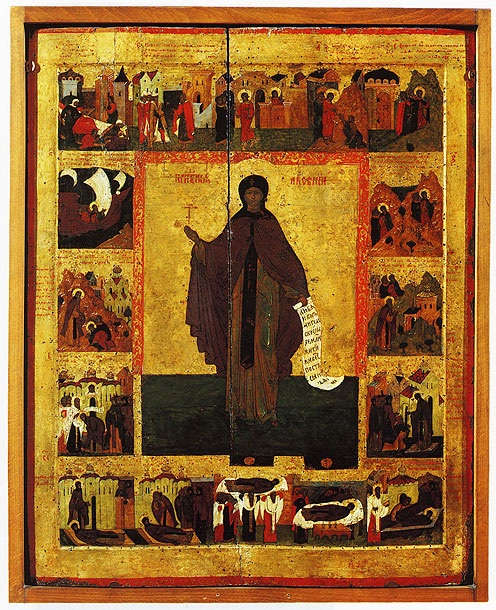 Икона. Ксения с житием. 1551 г.  