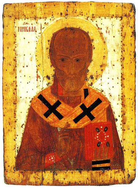 Икона. Святитель Николай. XIV в