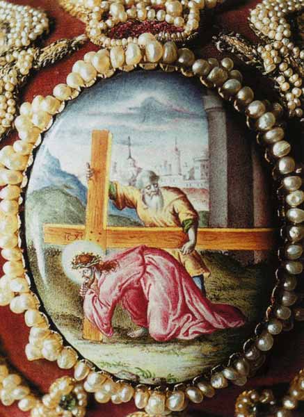 Несение креста. 1750-е гг. Дробница митры
