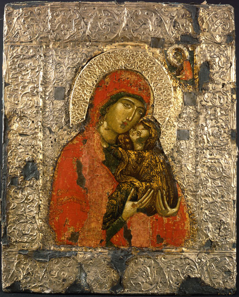 Икона. Св.Анна с Младенцем Марией. XIV в.