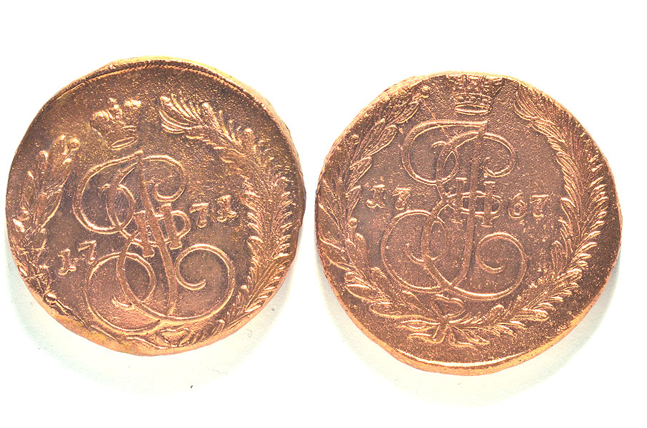 20. 5 копеек (реверс). 1767 г.,1771 г. Медь