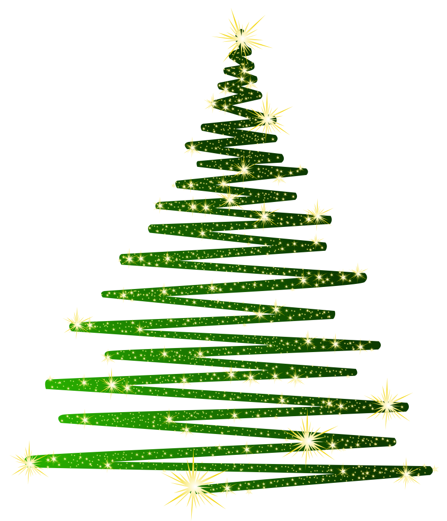 ёлка Green_Christmas_Shining_Tree_PNG_Clipart.png