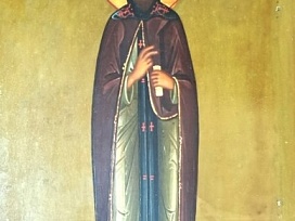 Фрагмент иконы Богоматери «Владимирская»<br>с изображением <br> Святого Александра Невского.