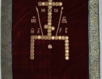 Покров. Крест на Голгофе. Первая четверть XVII в. Мастерские Троице-Сергиевого монастыря (?).